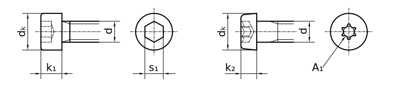 Zeichnung zu Gestaltung von Schrauben