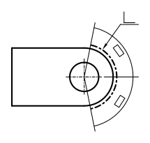 Zeichnung zu Angabe der erlaubten Werkstückkantenzustände in technischen Zeichnungen