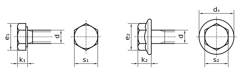 Zeichnung zu Gestaltung von Schrauben