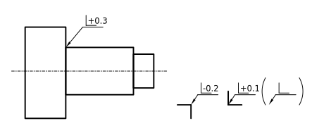 Zeichnung zu Angabe der erlaubten Werkstückkantenzustände in technischen Zeichnungen